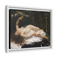 Courbet, Gustave - Woman with a Parrot (1866) - Matte Canvas, Framed