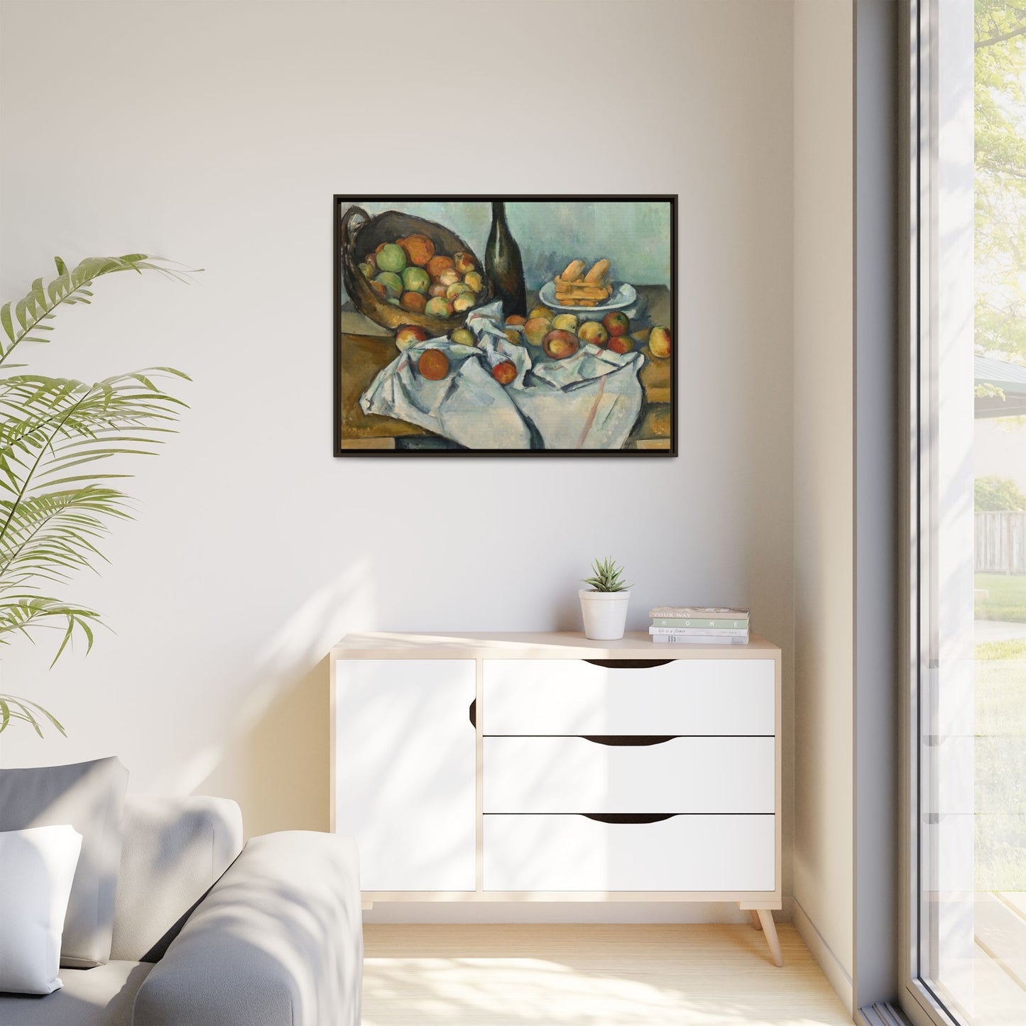 Cézanne, Paul - Basket of Apples (1893) - Matte Canvas, Framed