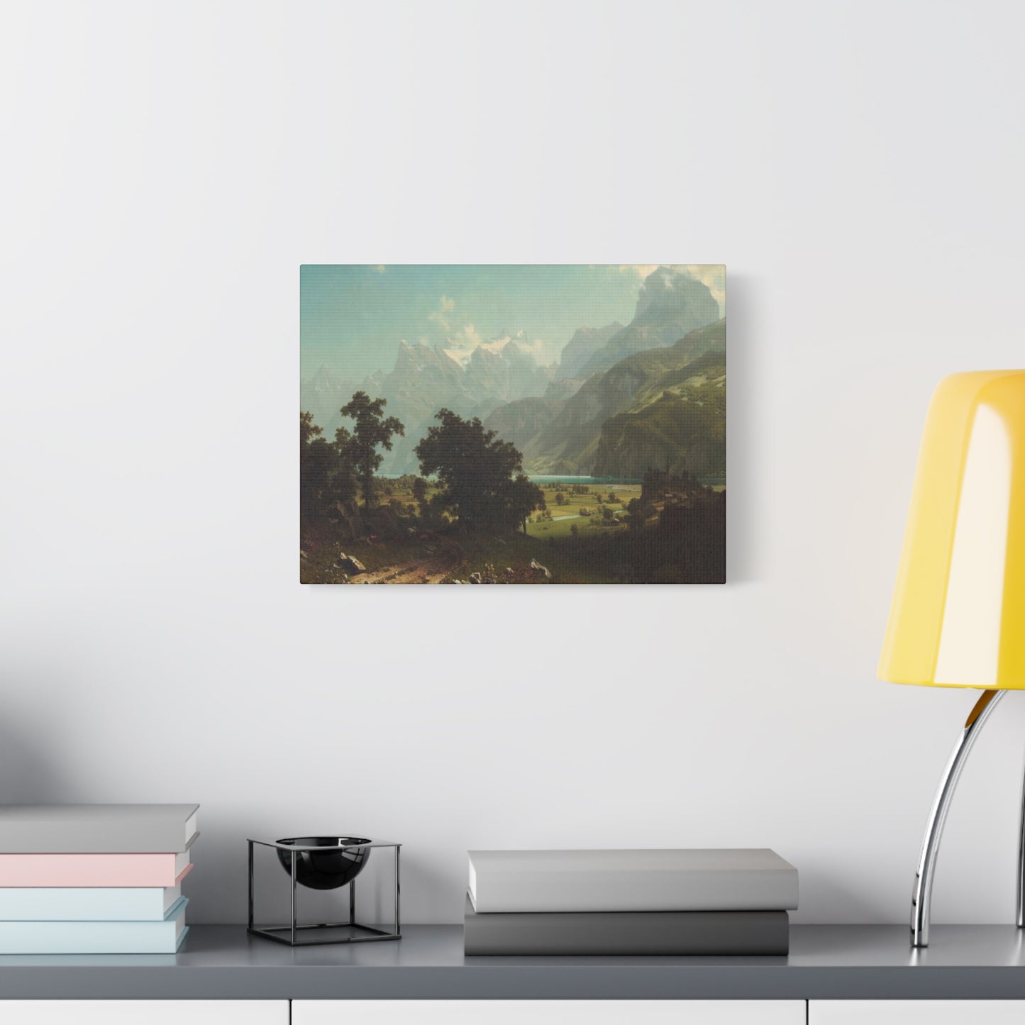 Bierstadt, Albert - Lake Lucerne (1858) - Canvas Block, unframed