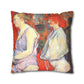 Toulouse-Lautrec, Henri - The Medical Inspection (1894) - Suede Square Pillowcase