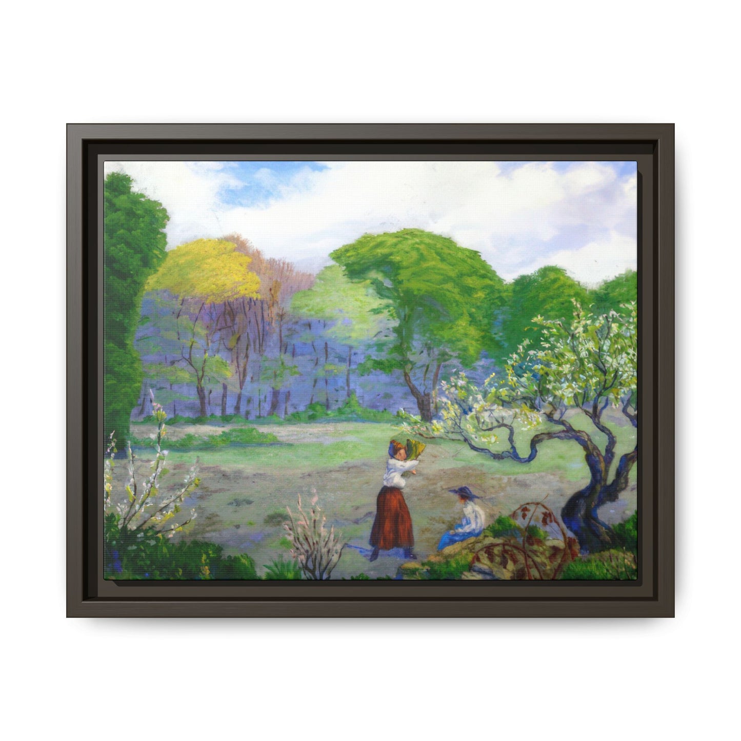 Ranson, Paul - Picking Flowers (1890) - Matte Canvas, Framed