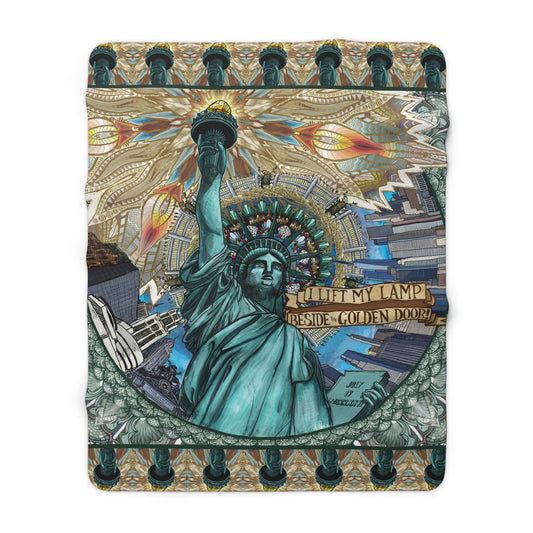 Liberty Mandala - Sherpa Fleece Blanket