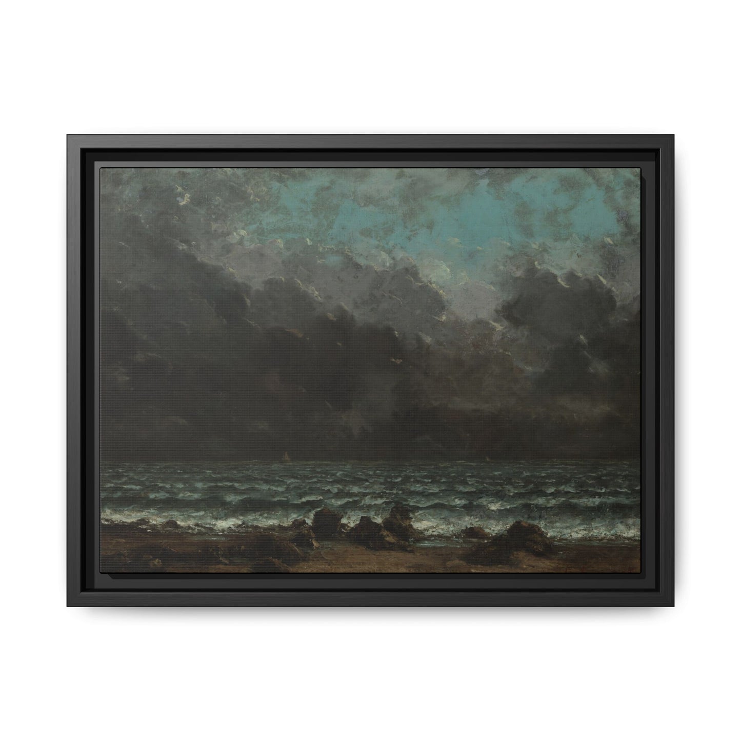 Courbet, Gustave - The Sea (1865) - Matte Canvas, Framed