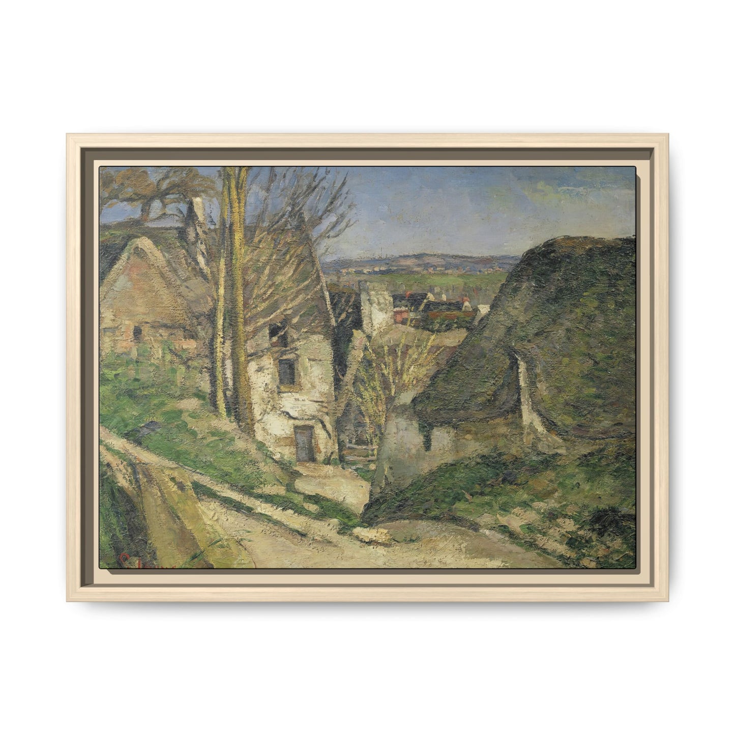 Cézanne, Paul - The House of the Hanged Man, Auvers-sur-Oise (1874) - Matte Canvas, Framed