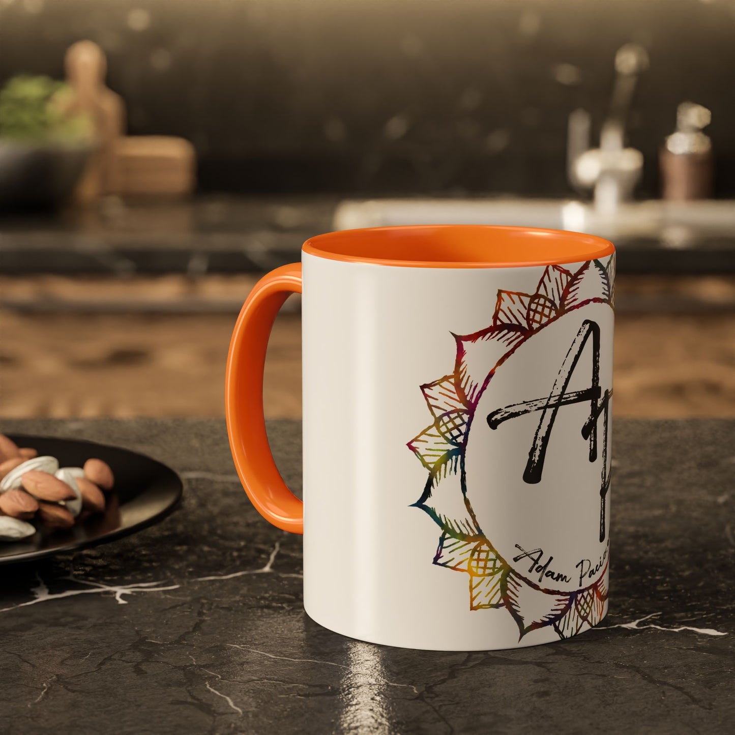 AdamPacio.com - White Logo - Colorful Accent Mugs