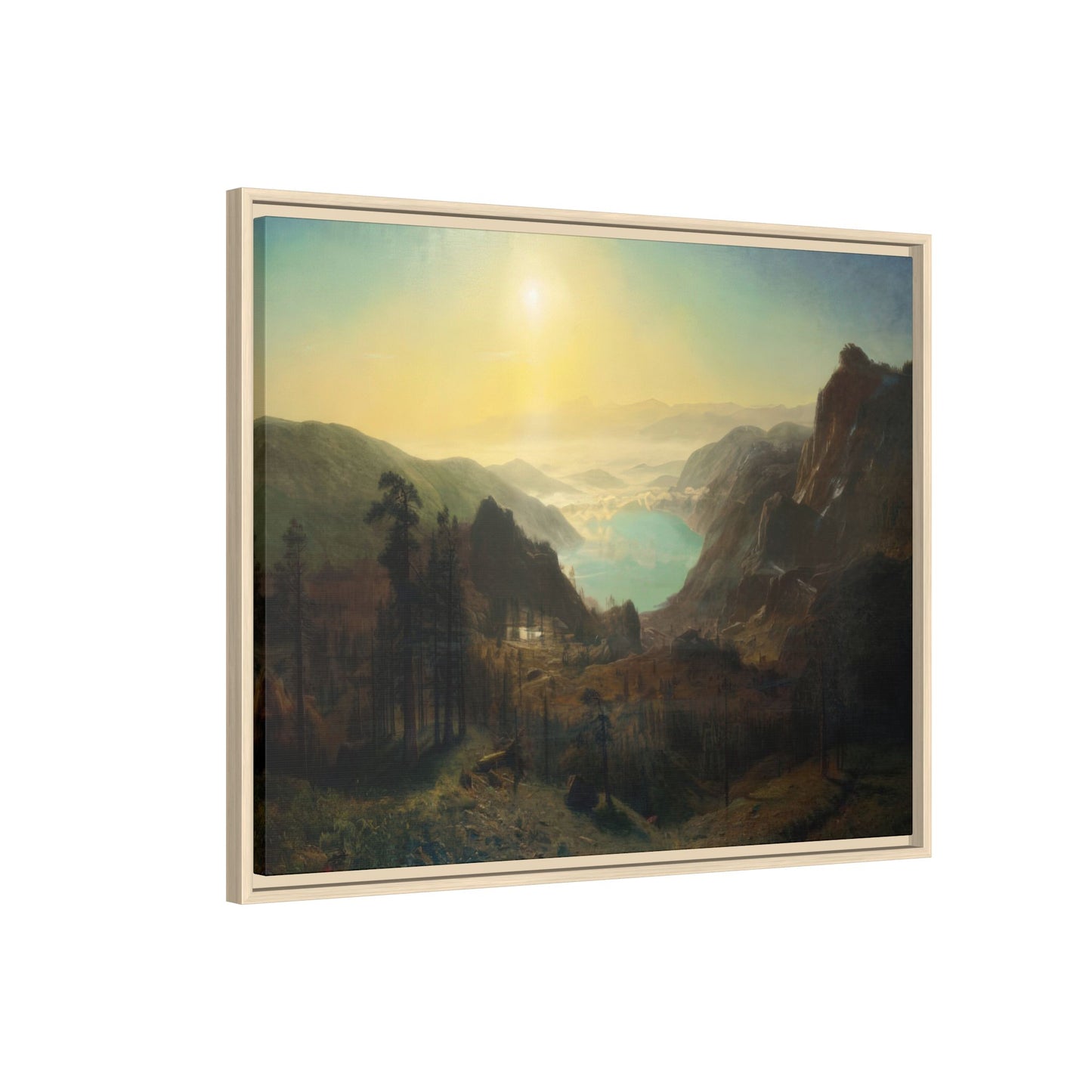 Bierstadt, Albert - Donner Lake from the Summit (1873) - Matte Canvas, Framed