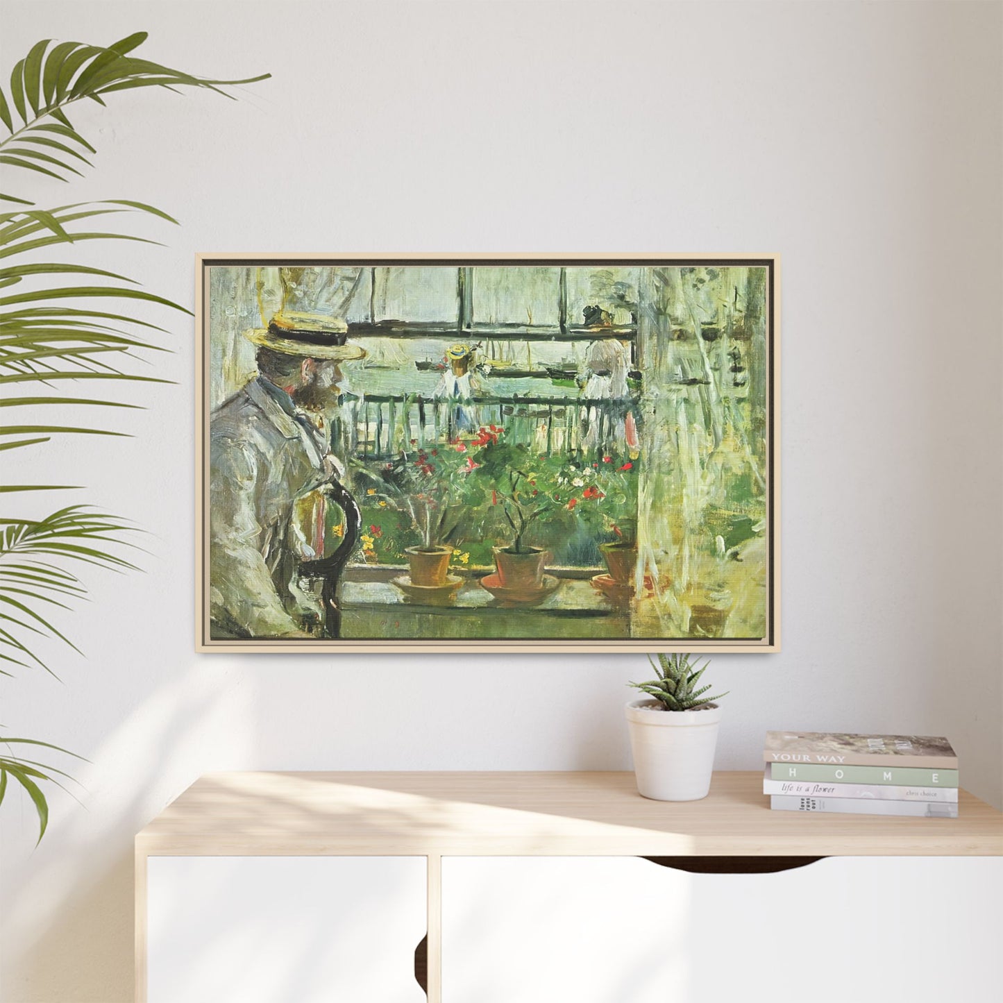 Morisot, Berthe - Eugene Manet on the Isle of Wight (1875) - Matte Canvas, Framed