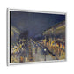 Pissarro, Camille - The Boulevard Montmartre At Night (1897) - Matte Canvas, Framed