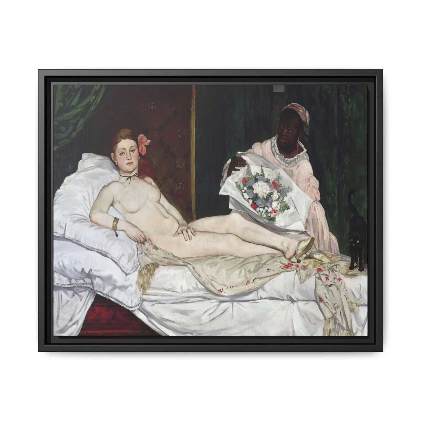 Manet, Édouard - Olympia (1870) - Matte Canvas, Framed