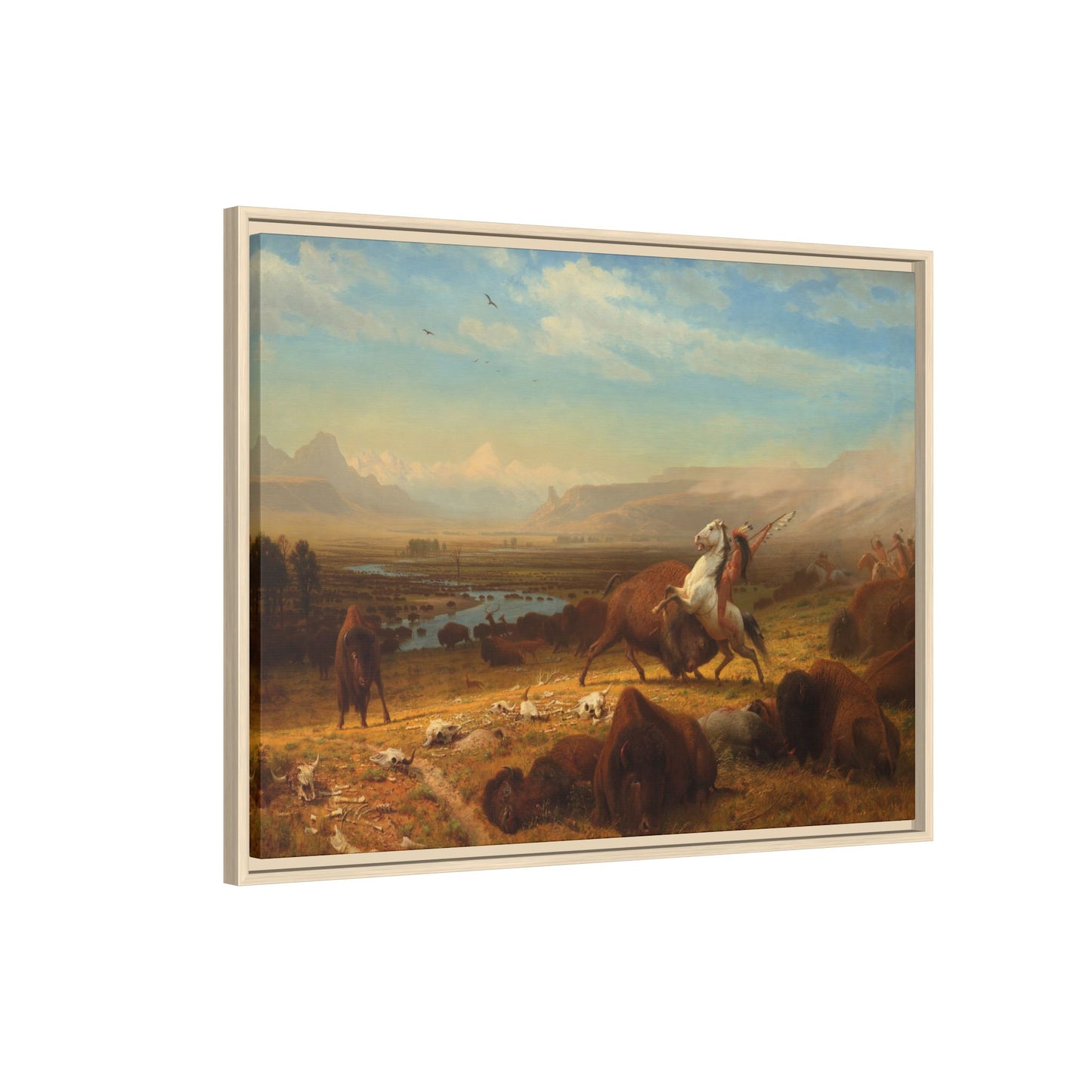 Bierstadt, Albert - The Last of the Buffalo  (1888) - Matte Canvas, Framed