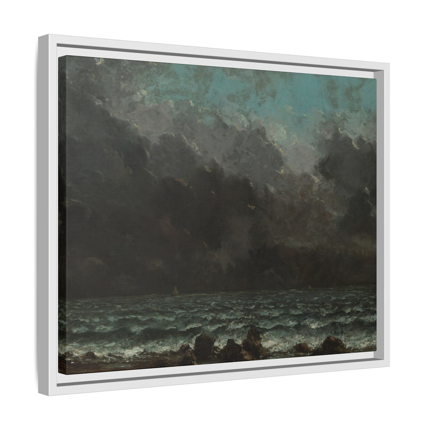 Courbet, Gustave - The Sea (1865) - Matte Canvas, Framed