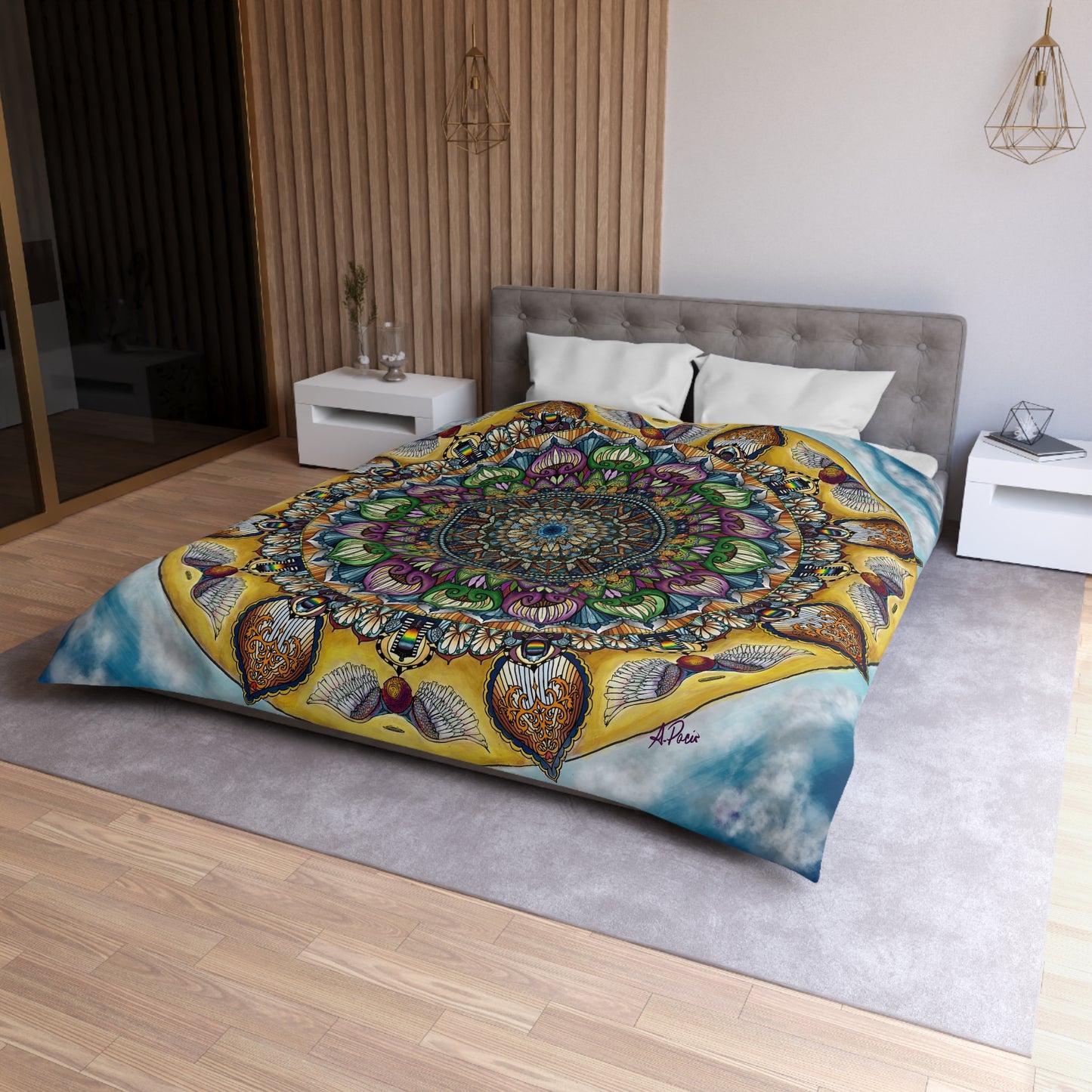 Celestia Mandala - Microfiber Duvet Cover