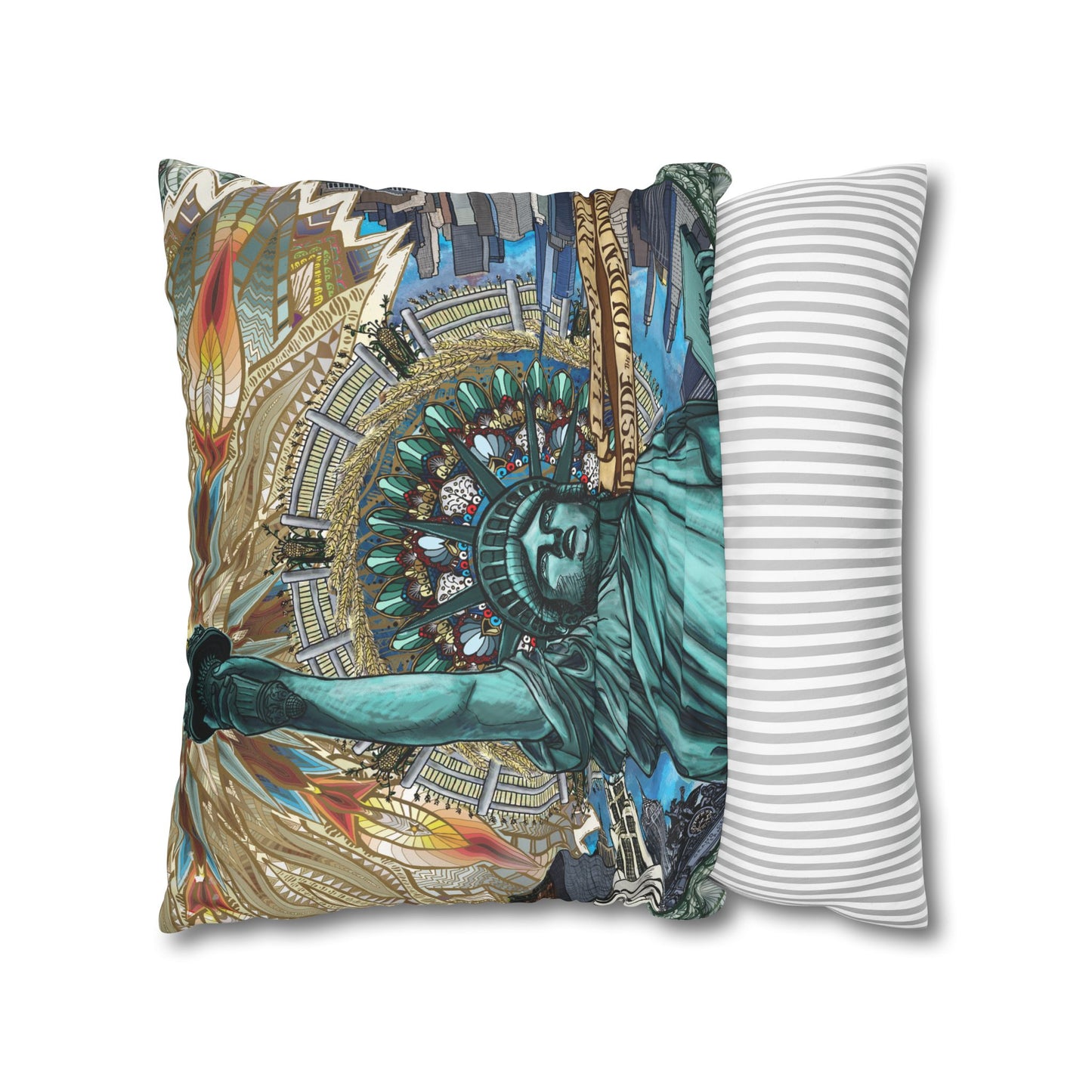 Pacio, Adam - Liberty Mandala - Suede Square Pillowcase