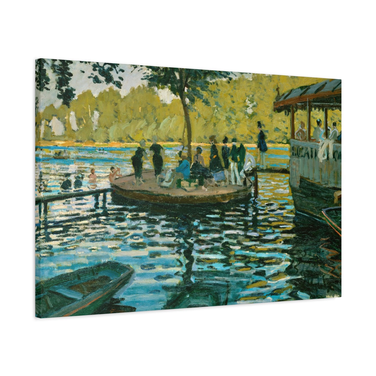 Monet, Claude - La Grenouillere (1869) - Canvas Block, unframed