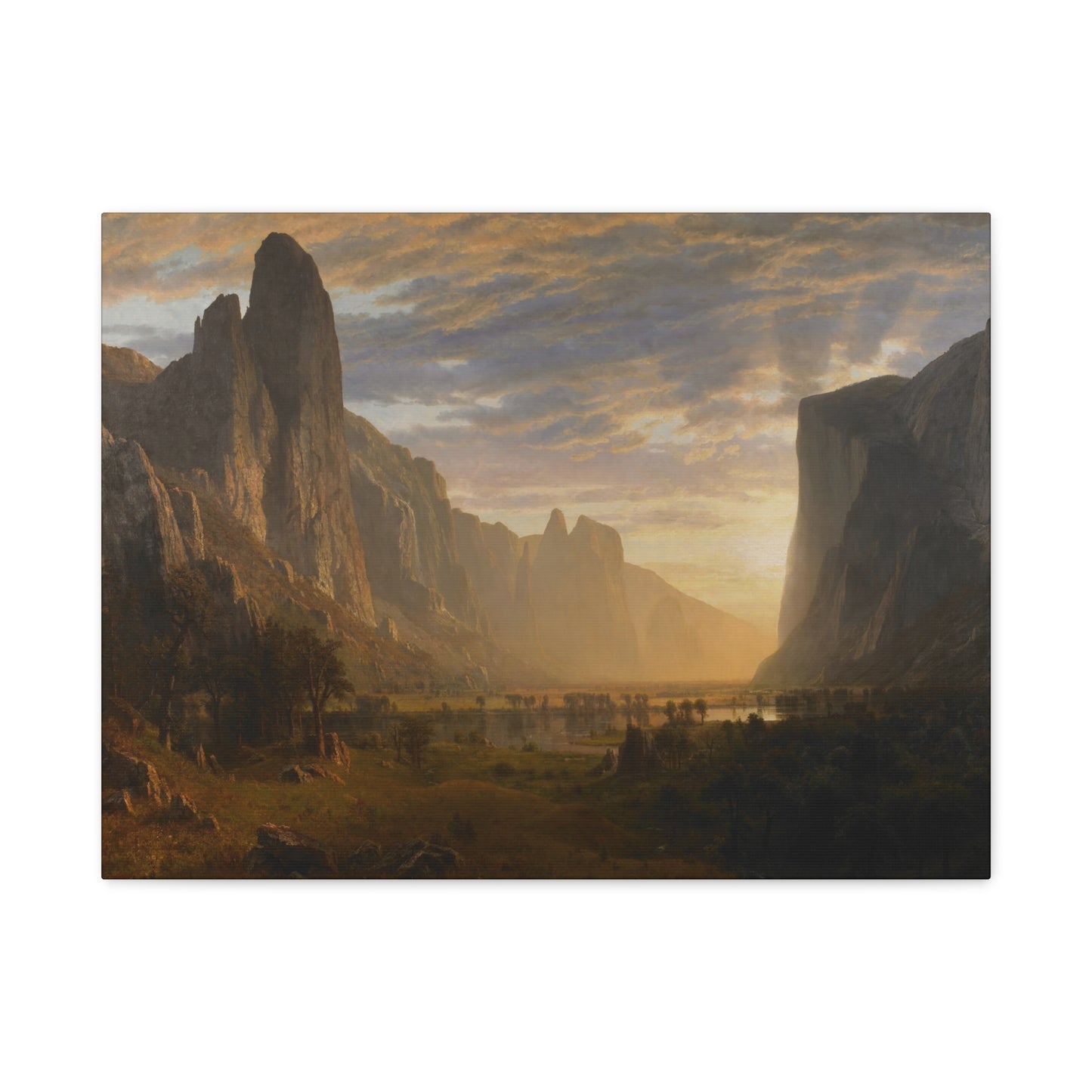 Bierstadt, Albert - Looking Down Yosemite Valley (1865) - Canvas Block, unframed
