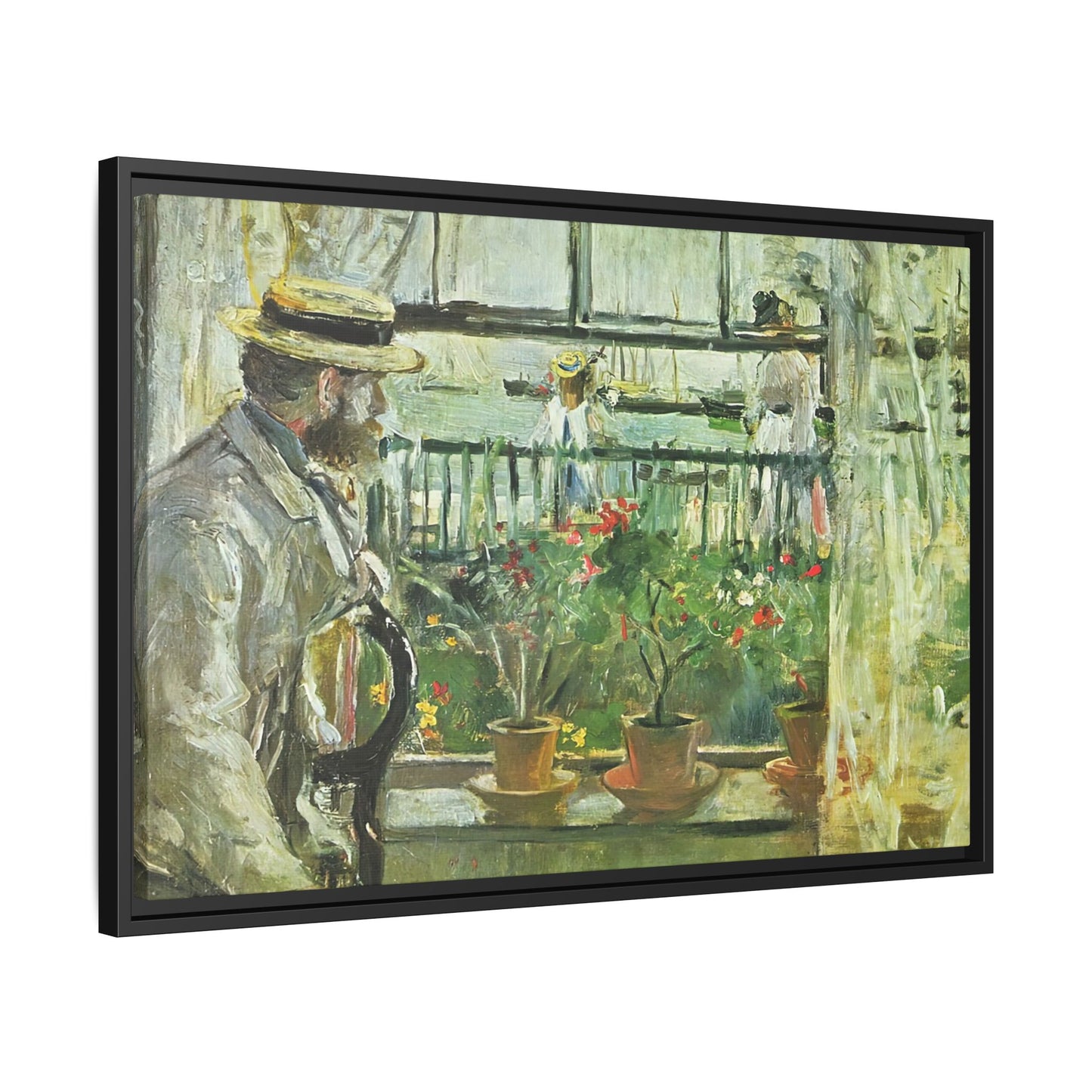 Morisot, Berthe - Eugene Manet on the Isle of Wight (1875) - Matte Canvas, Framed
