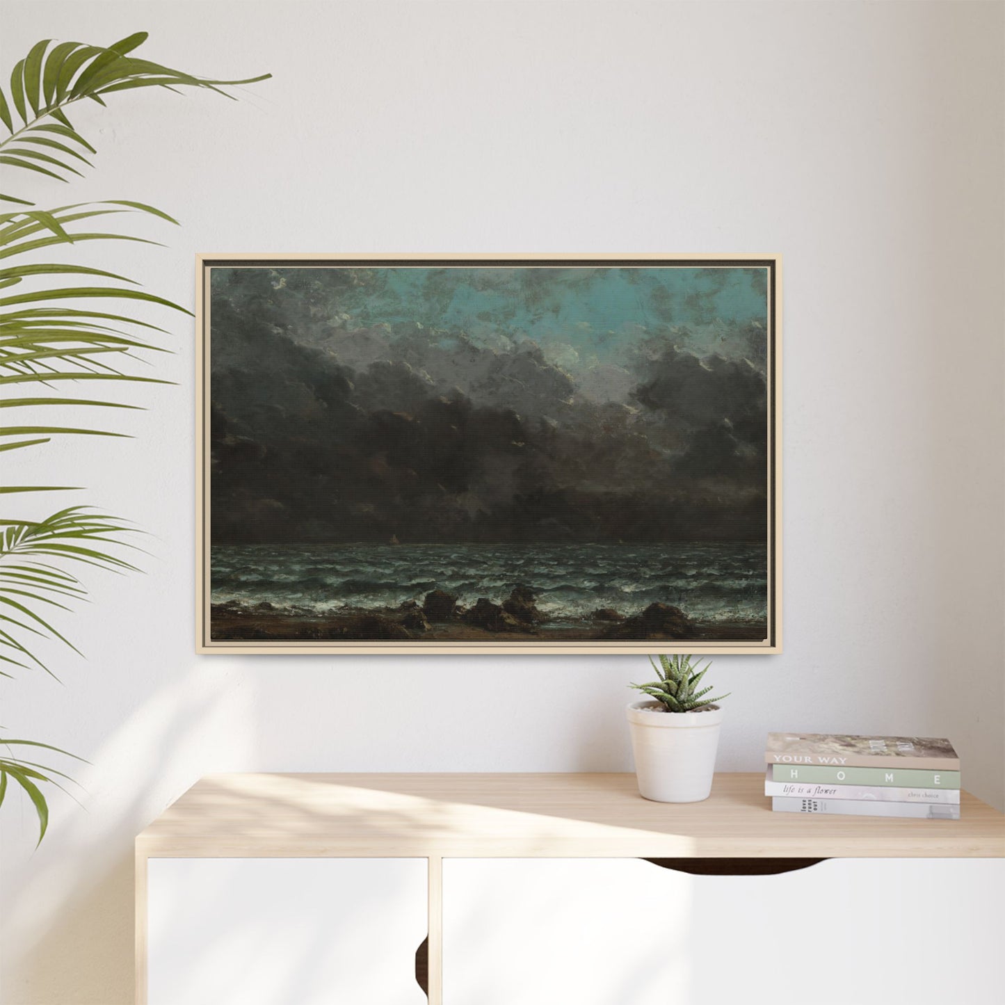 Courbet, Gustave - The Sea (1865) - Matte Canvas, Framed