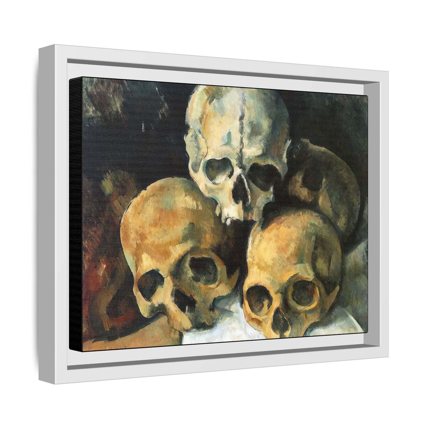 Cézanne, Paul - Pyramid of Skulls (1901) - Matte Canvas, Framed