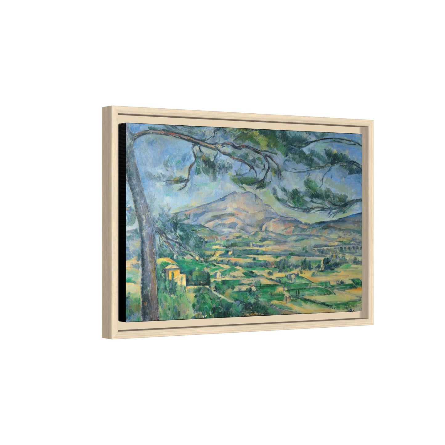 Cézanne, Paul - Mont Sainte-Victoire with Large Pine (1887) - Matte Canvas, Framed