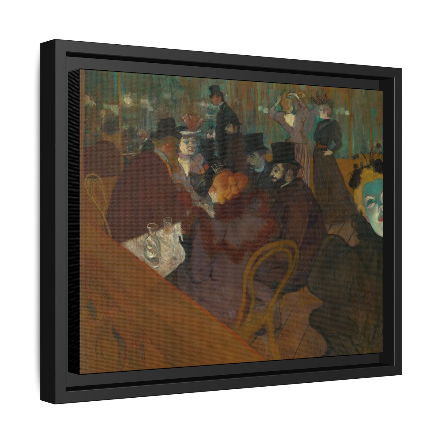 Toulouse-Lautrec, Henri - At the Moulin Rouge (1892) - Matte Canvas, Framed