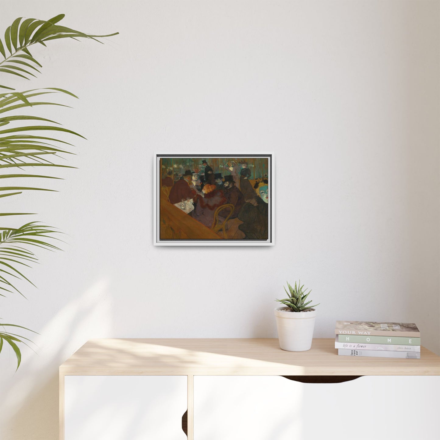 Toulouse-Lautrec, Henri - At the Moulin Rouge (1892) - Matte Canvas, Framed