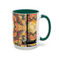 Filiger, Charles - Woman’s Head with Closed Eyes (1893) - Colorful Accent Mugs