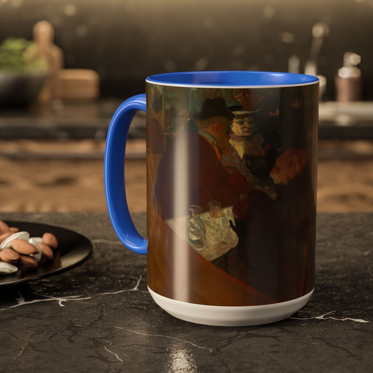 Toulouse-Lautrec, Henri - At the Moulin Rouge (1892) - Colorful Accent Mugs