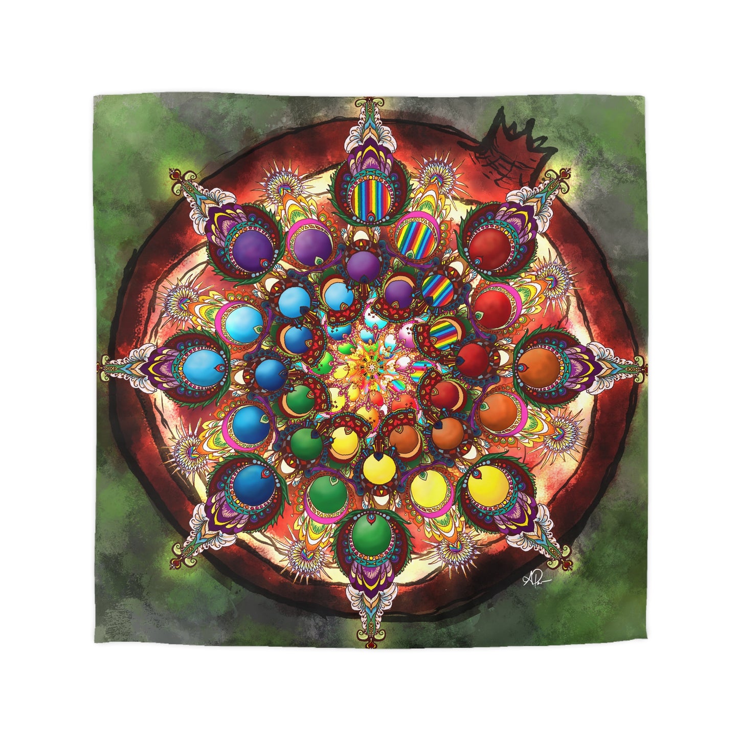 Seeds of Pride Mandala - Microfiber Duvet Cover