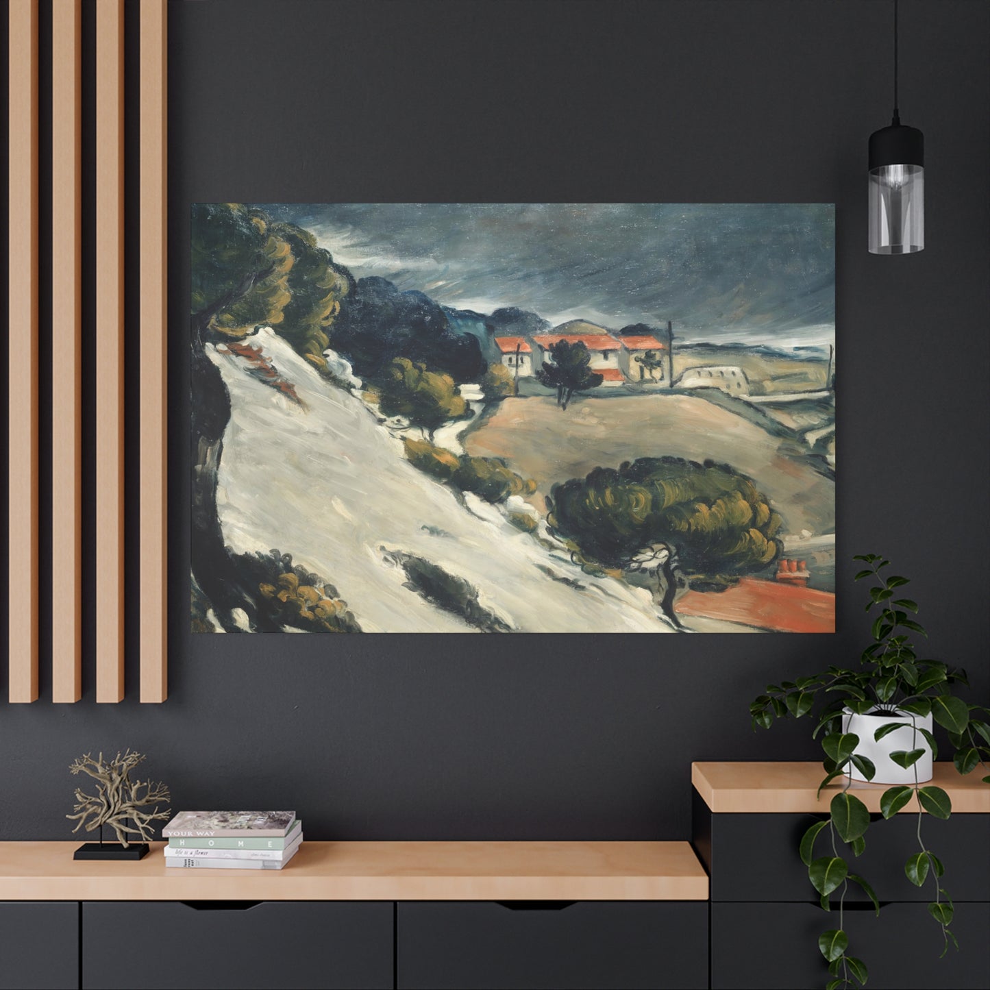 Cézanne, Paul - L’Estaque, Melting Snow (1870) - Canvas Block, unframed
