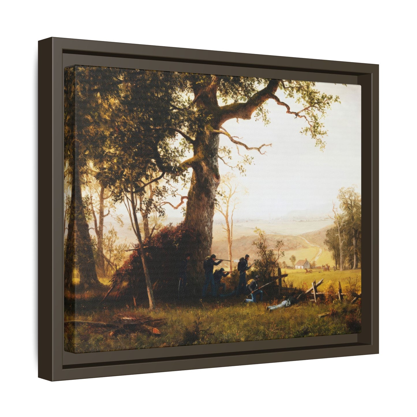 Bierstadt, Albert -  Guerrilla Warfare (1861) - Matte Canvas, Framed