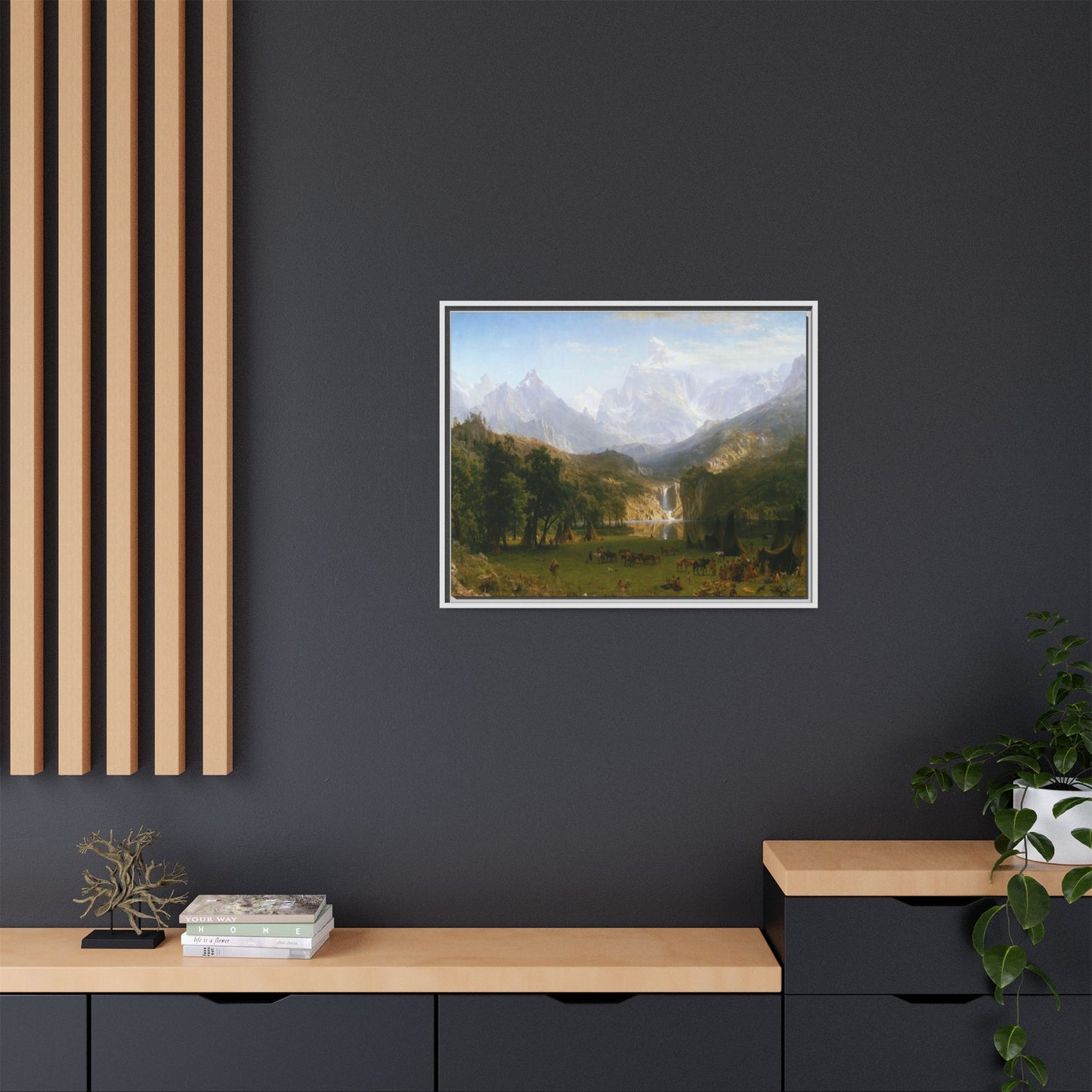 Bierstadt, Albert - The Rocky Mountains, Lander’s Peak (1863) - Matte Canvas, Framed