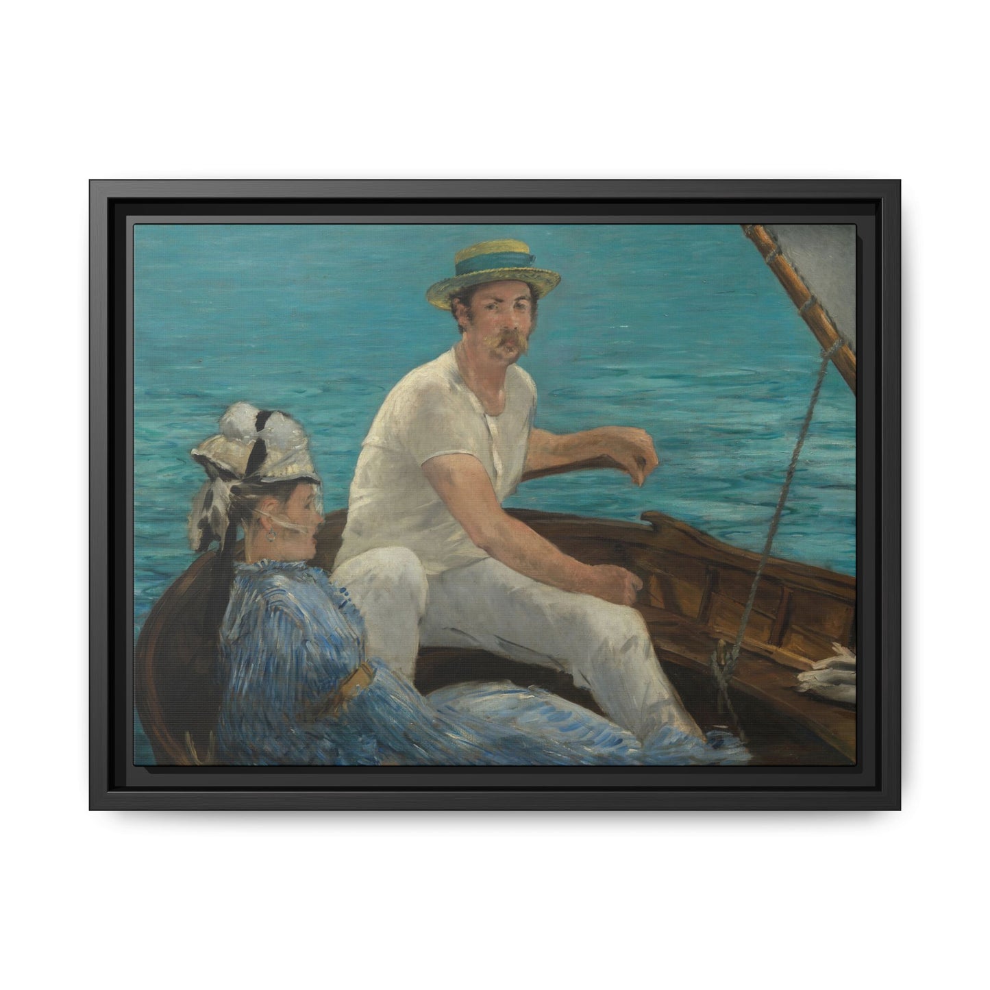 Manet, Édouard - Boating (1874) - Matte Canvas, Framed
