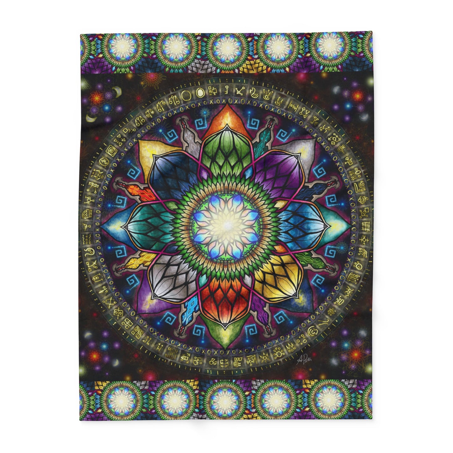 Pacio, Adam - Mystic Jewel Mandala - Arctic Fleece Blanket