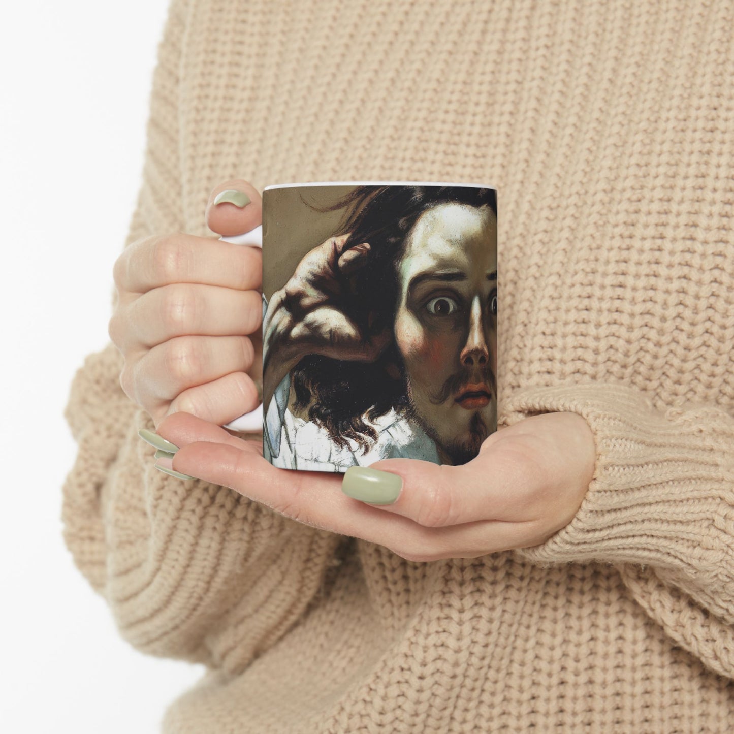 Courbet, Gustave - The Desperate Man (1843) - Ceramic Mug