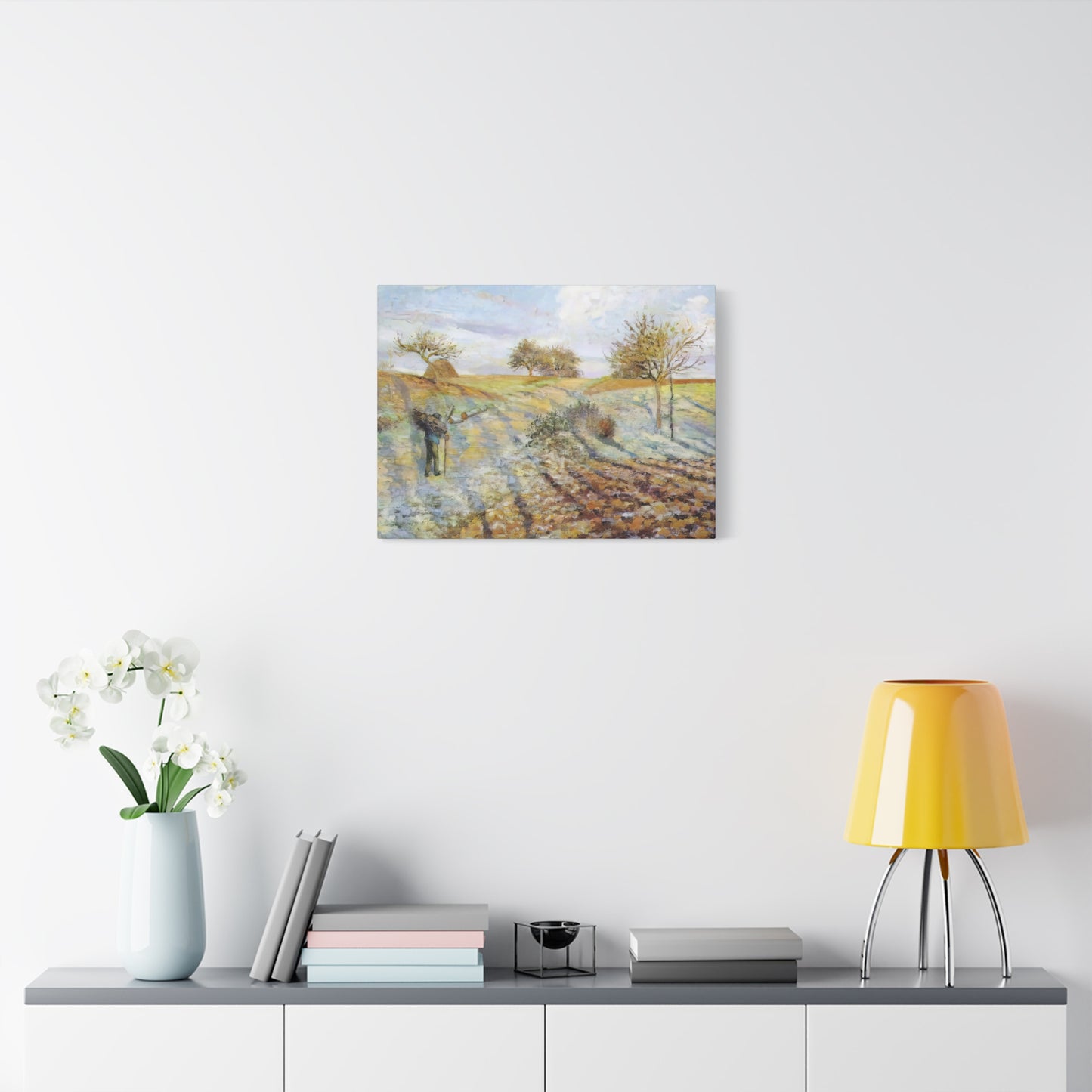 Pissarro, Camille - Hoarfrost (1873) - Canvas Block, unframed