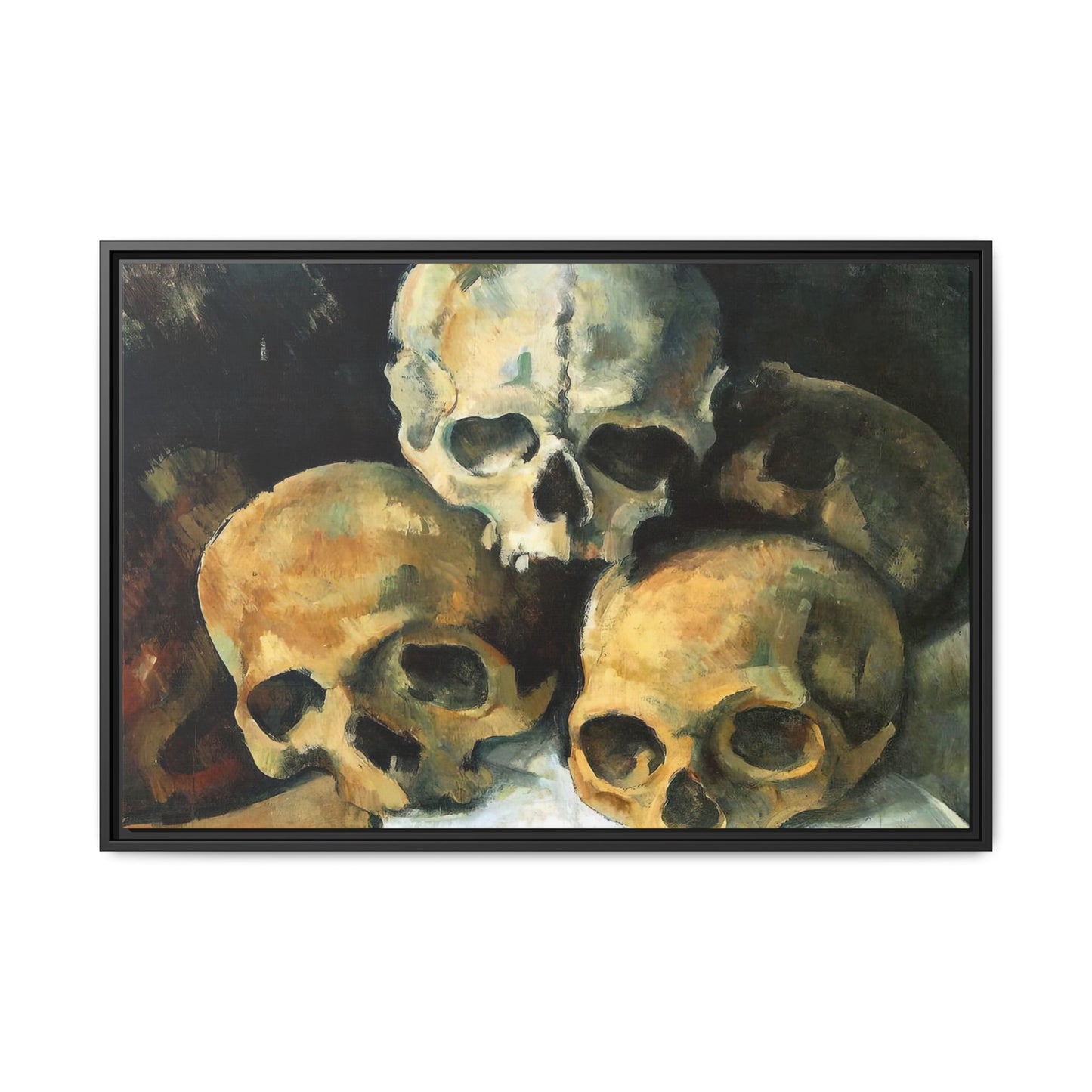 Cézanne, Paul - Pyramid of Skulls (1901) - Matte Canvas, Framed