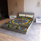 Pacio, Adam - Emerald Arrows Mandala - Microfiber Duvet Cover