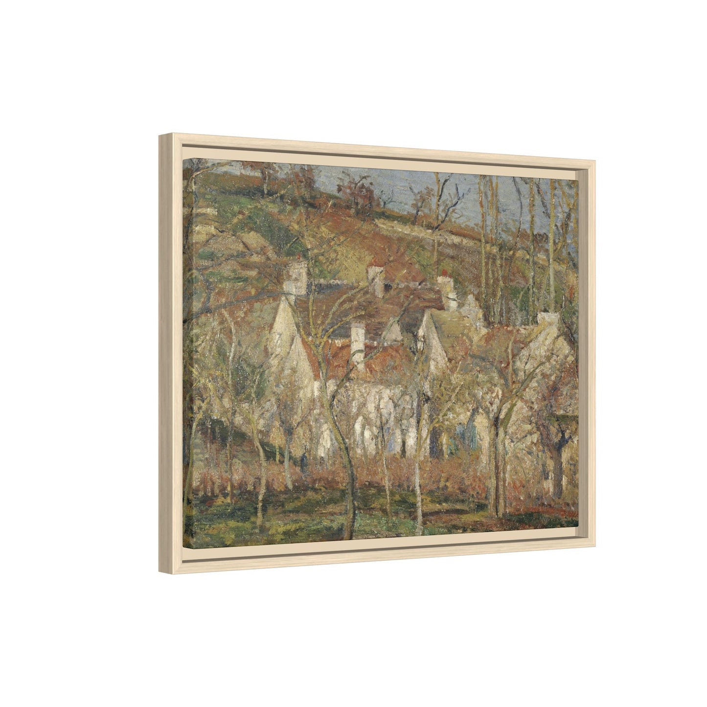 Pissarro, Camille - Red Roofs, Corner of a Village in Winter (1877) - Matte Canvas, Framed