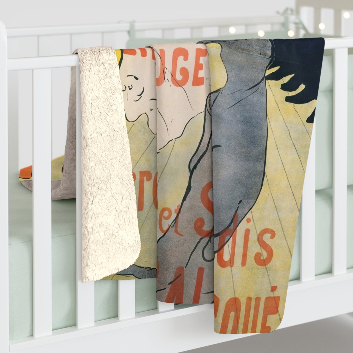 Toulouse-Lautrec, Henri - Moulin Rouge - La Goulue (1891) - Sherpa Fleece Blanket