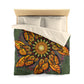 Pacio, Adam - Monarch Butterfly Mandala - Microfiber Duvet Cover