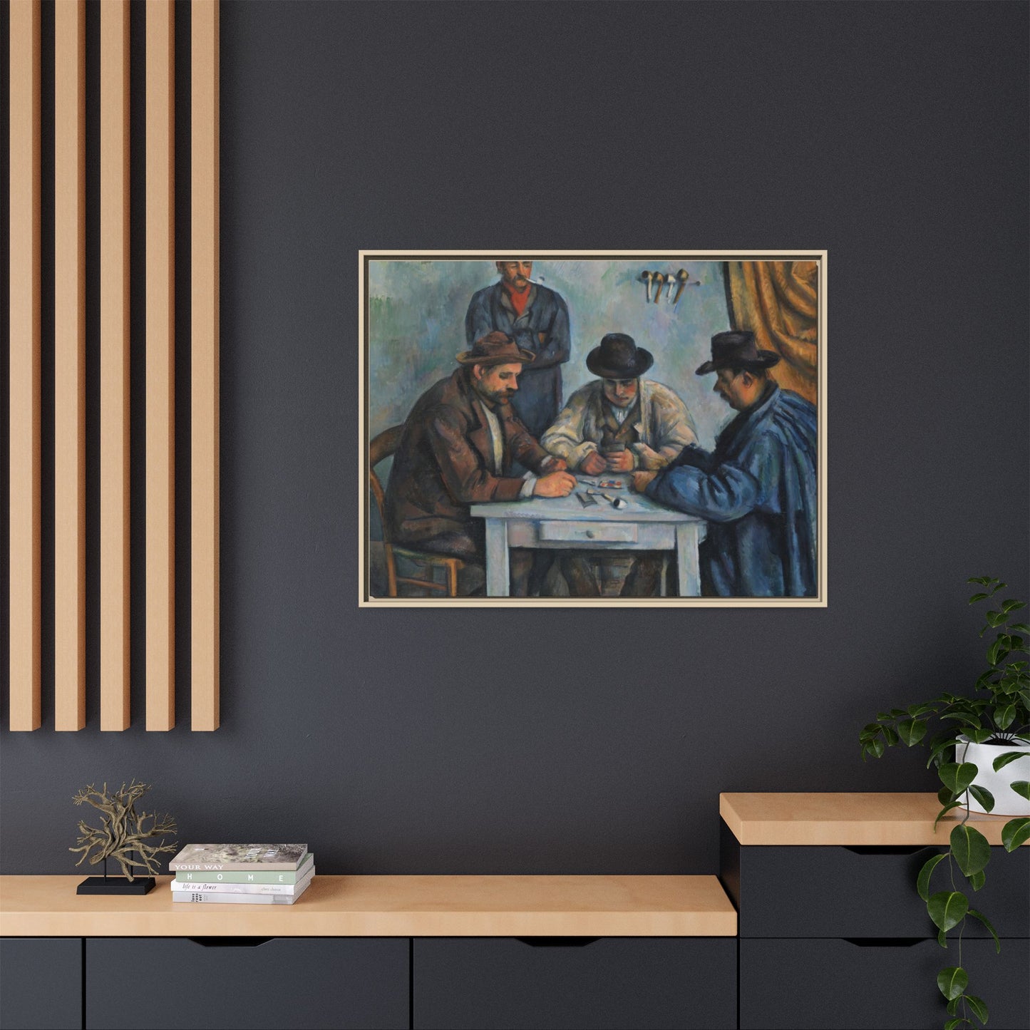 Cézanne, Paul - The Card Players (1892) - Matte Canvas, Framed