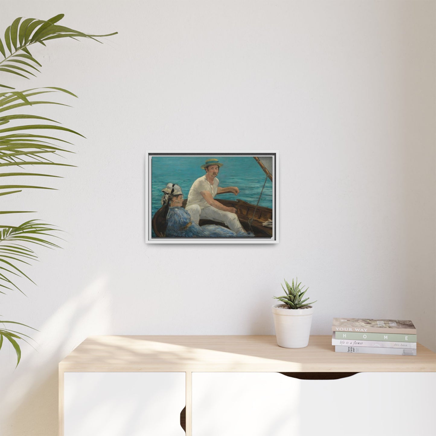 Manet, Édouard - Boating (1874) - Matte Canvas, Framed