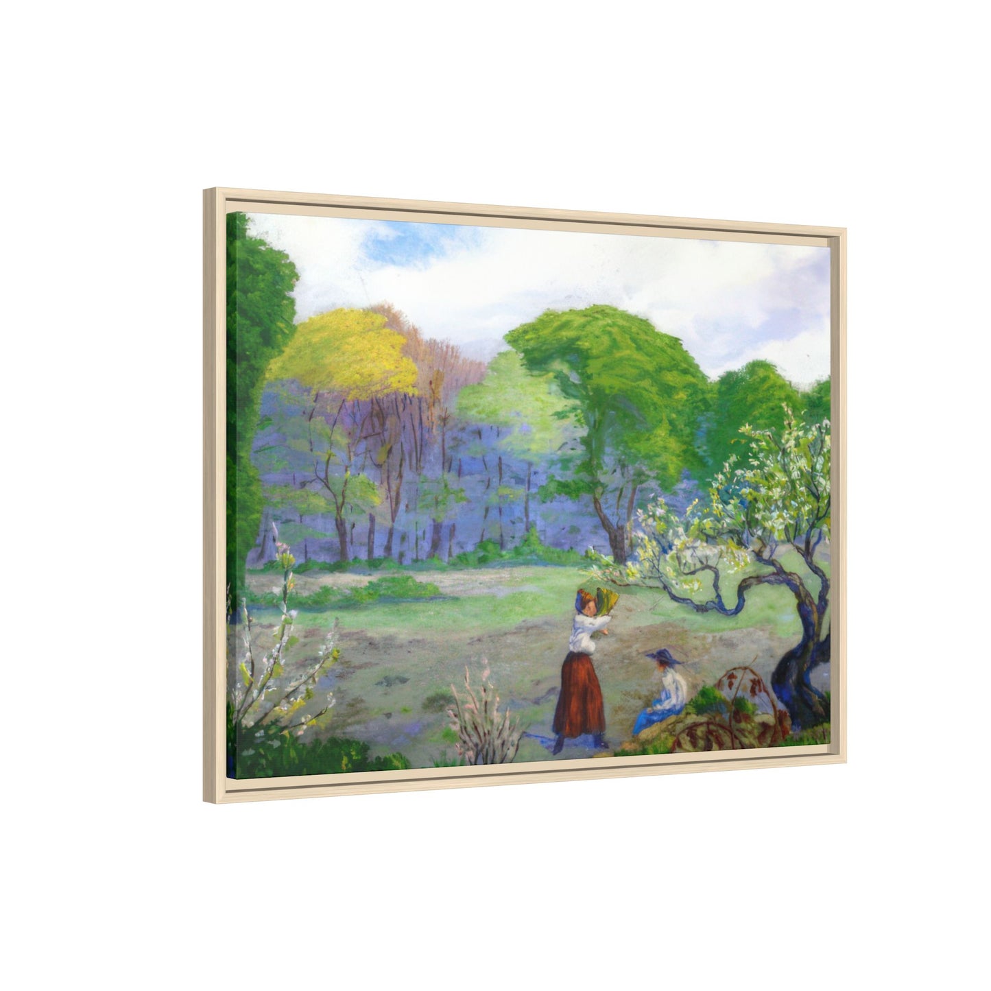 Ranson, Paul - Picking Flowers (1890) - Matte Canvas, Framed