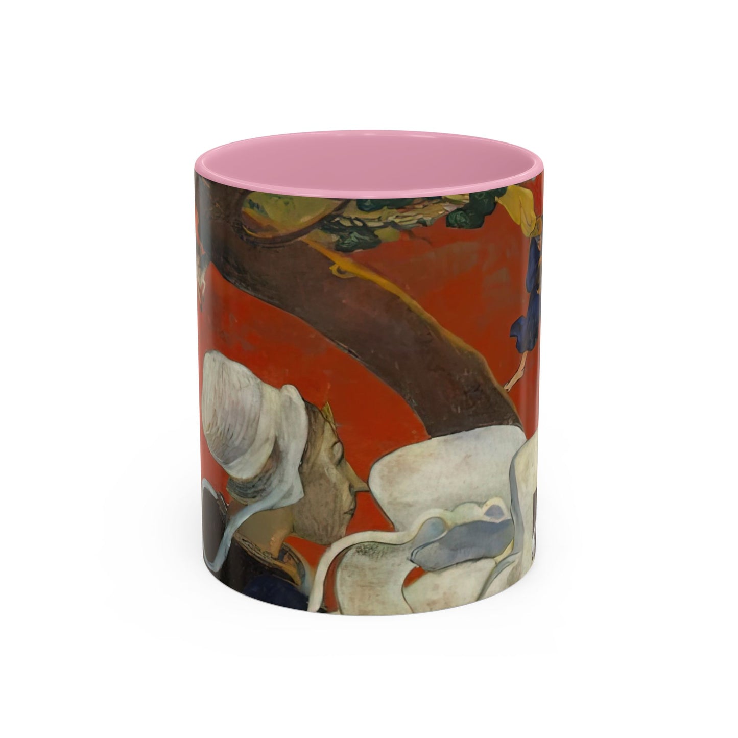 Gauguin, Paul - Vision of the Sermon (Jacob Wrestling with the Angel) (1888) - Colorful Accent Mugs