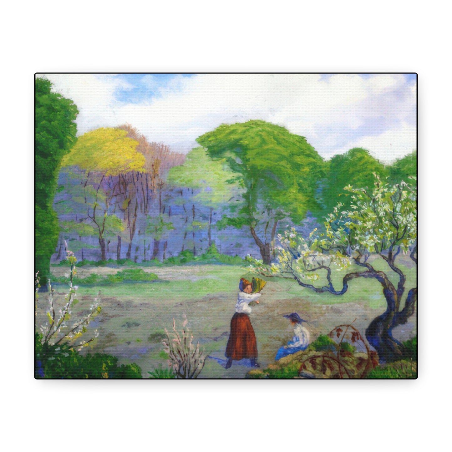 Ranson, Paul - Picking Flowers (1890) - Canvas Block, unframed