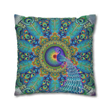 Melek Taus Mandala - Faux Suede Square Pillowcase