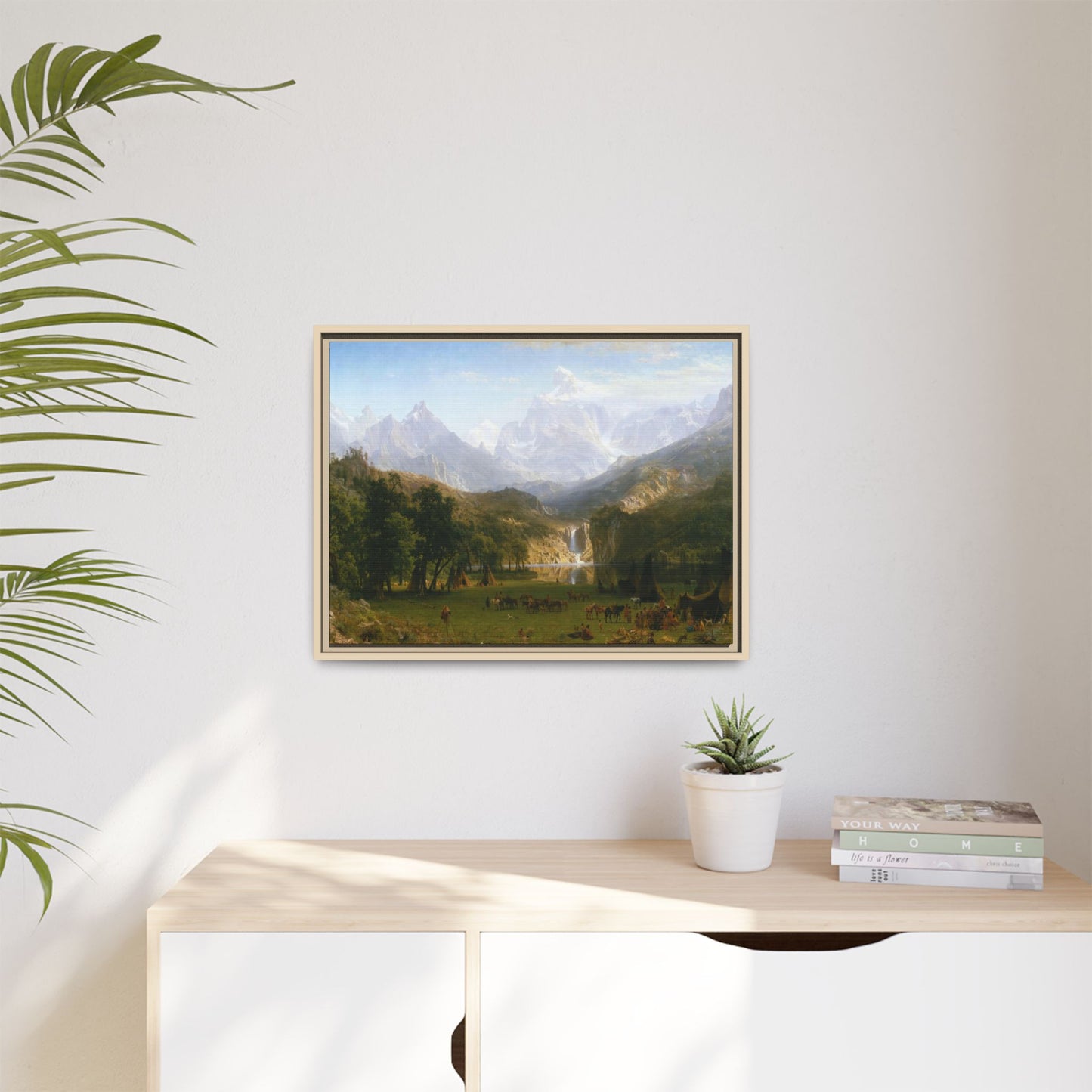 Bierstadt, Albert - The Rocky Mountains, Lander’s Peak (1863) - Matte Canvas, Framed