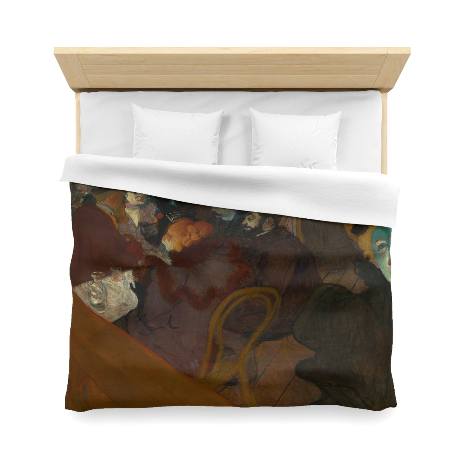Toulouse-Lautrec, Henri - At the Moulin Rouge (1892) - Microfiber Duvet Cover