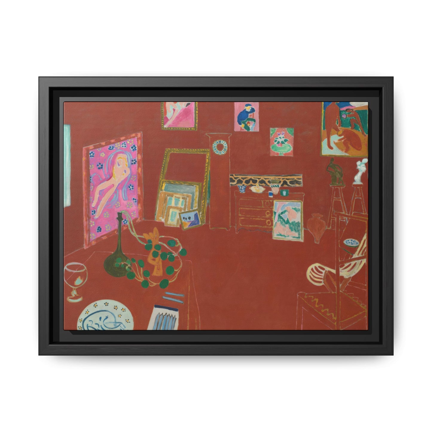Matisse, Henri - The Red Studio (1911) - Matte Canvas, Framed