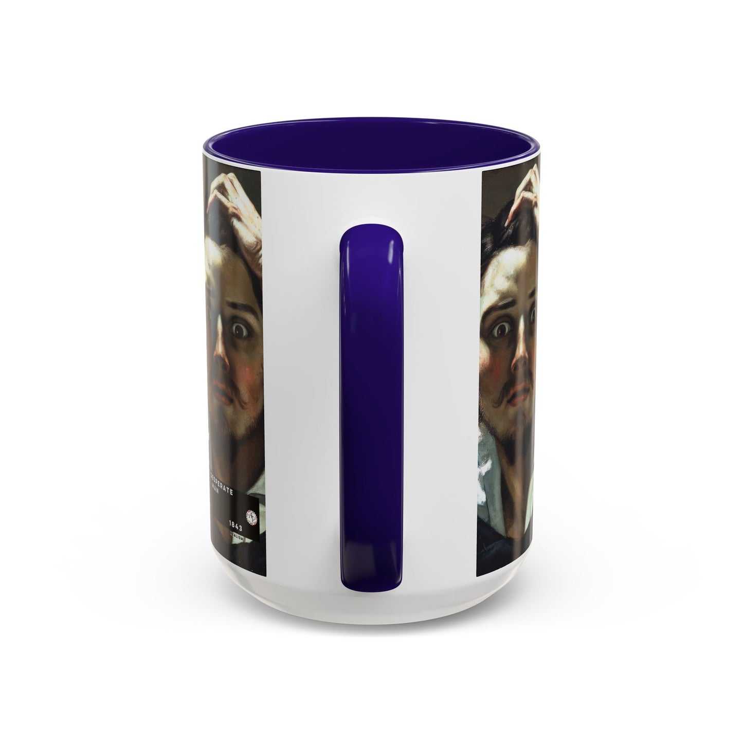 Courbet, Gustave - The Desperate Man (1843) - Colorful Accent Mugs